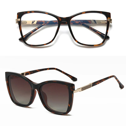 VICKY TR90 Polarized Magnetic Clip-on Sunglasses for Men and Women