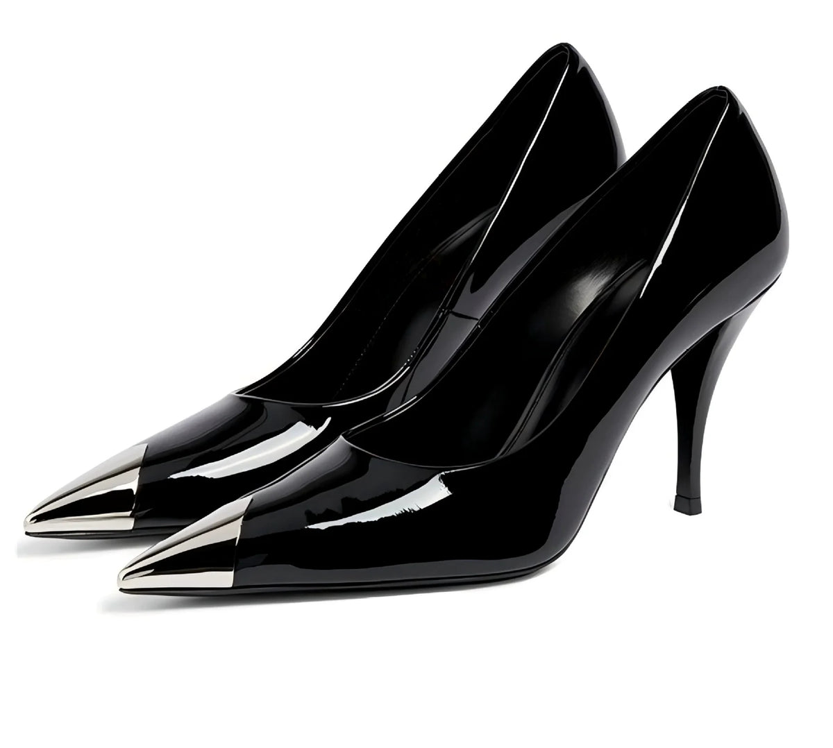 Women's Elegant Patent Leather Pointed-Toe High Heel Pumps