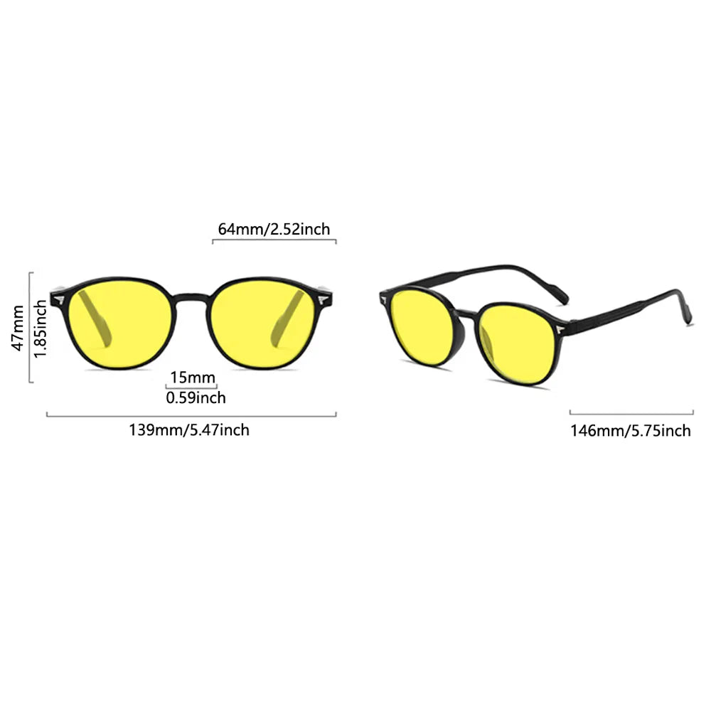 Vintage Round Blue Light Blocking & Night Vision Gaming Glasses