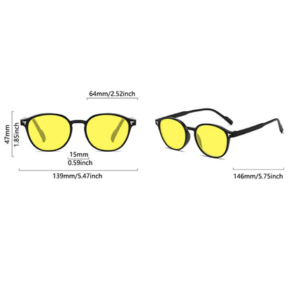 Vintage Round Blue Light Blocking & Night Vision Gaming Glasses