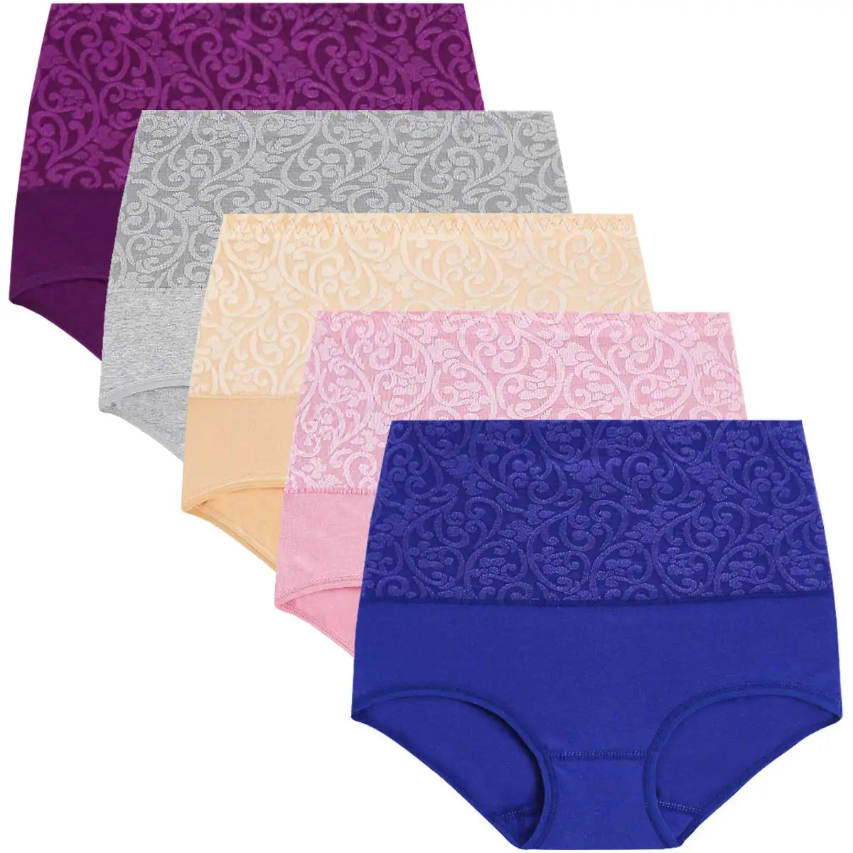 High-Waist Tummy Control Cotton Briefs 3-Pack