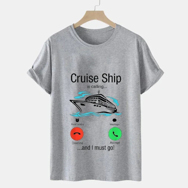 Unisex Casual Cruise Graphic T-Shirt – Short Sleeve Vacation Tee