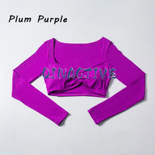 QINACTIVE Crop Top Long Sleeve Shirt