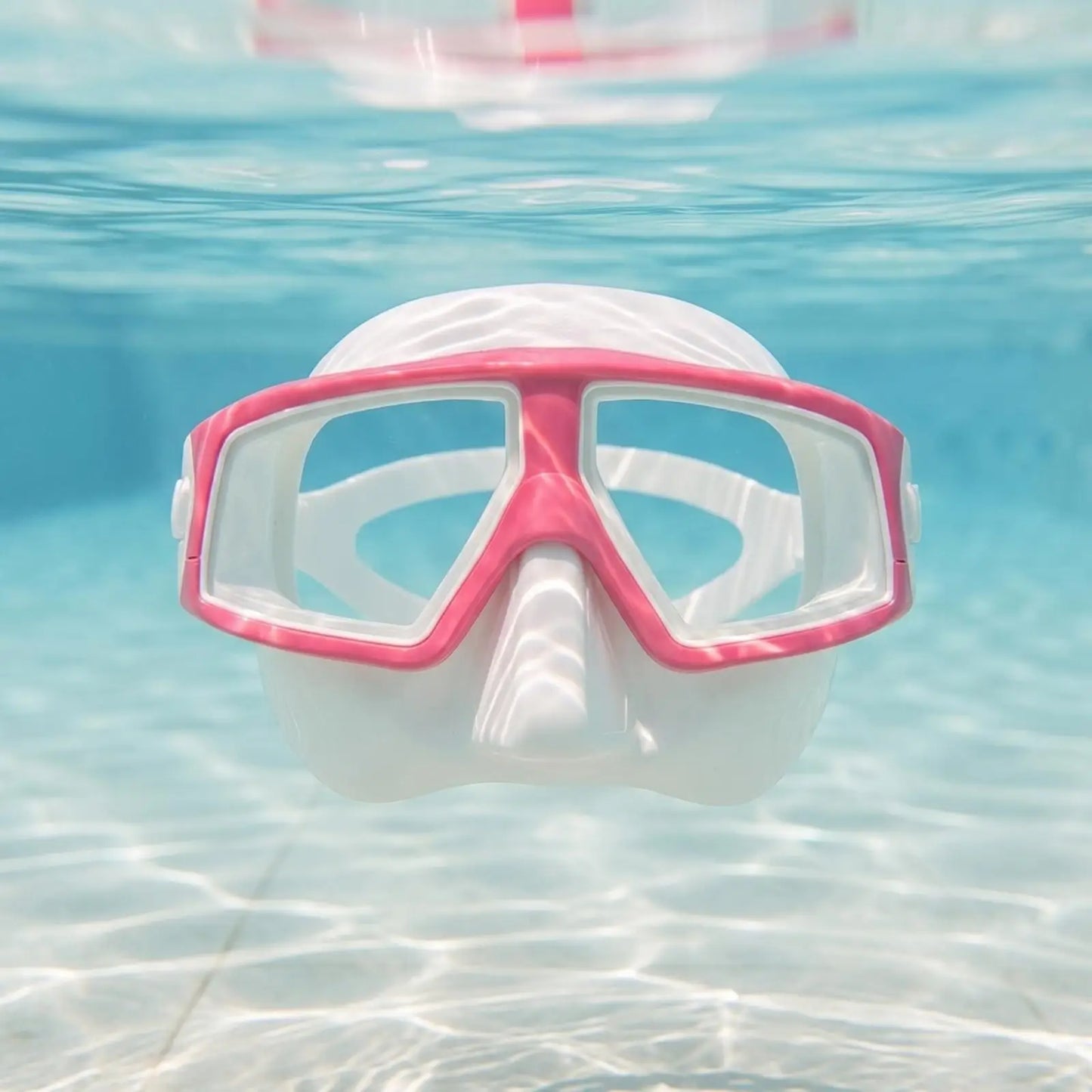 Scuba Diving Mask & Snorkel Set - Tempered Glass Panoramic Vision Mask with Protective Nose Cover