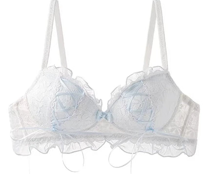 YEMOMO  French Butterfly Knot Lace Bra Set