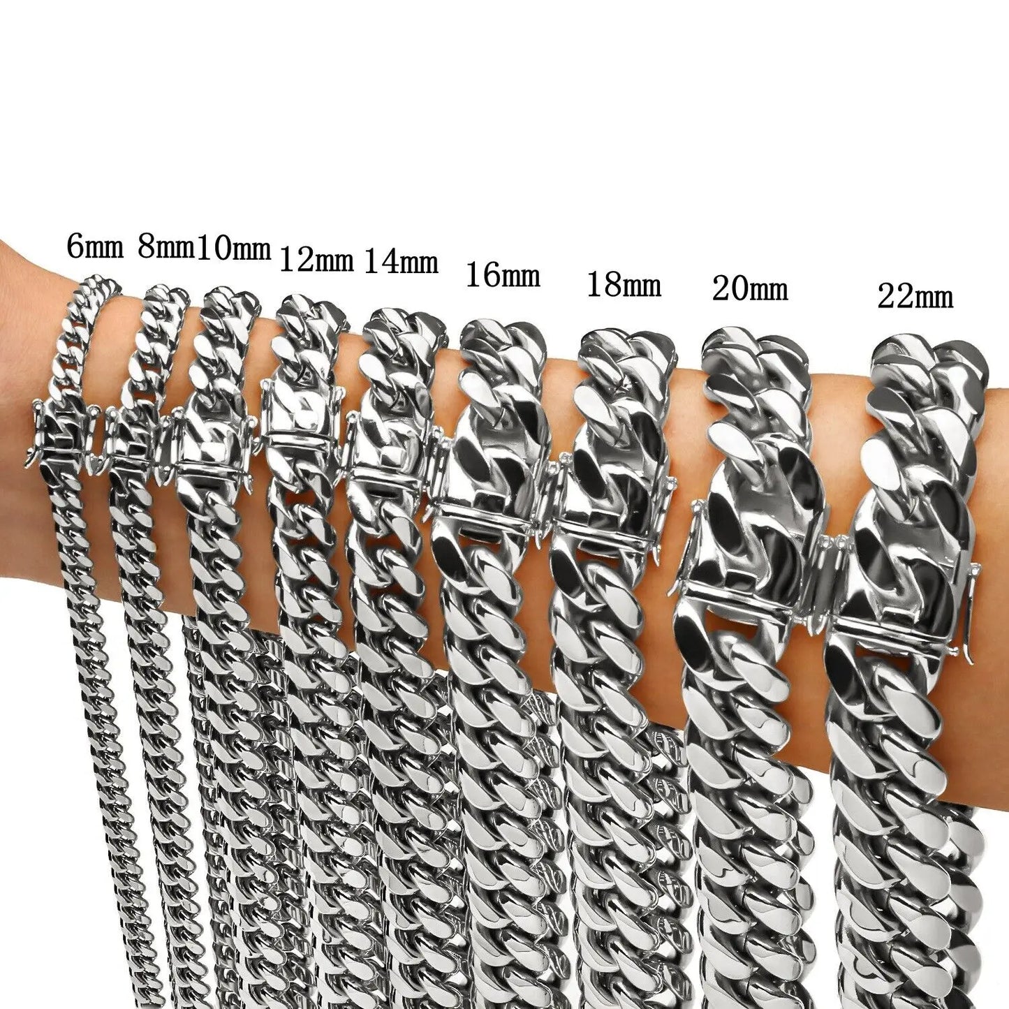 316L Stainless Steel Cuban Link Chain
