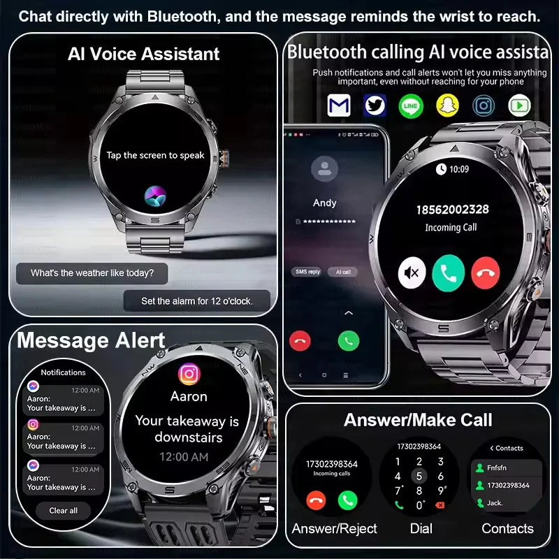 T-Rex 3 Ultra GPS Smartwatch with 1000mAh Battery and 10ATM Waterproofing