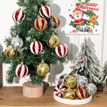 Electroplated Spiral Red White Christmas Balls