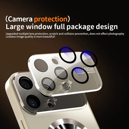 Titanium Metallic Luxury Matte MagSafe Case for iPhone