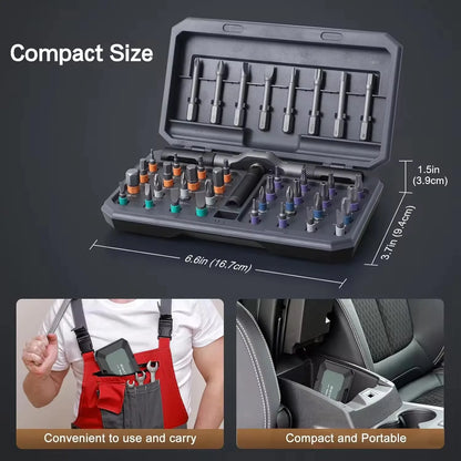42 in 1 Magnetic Screwdriver Set with Detachable Ratchet Handle