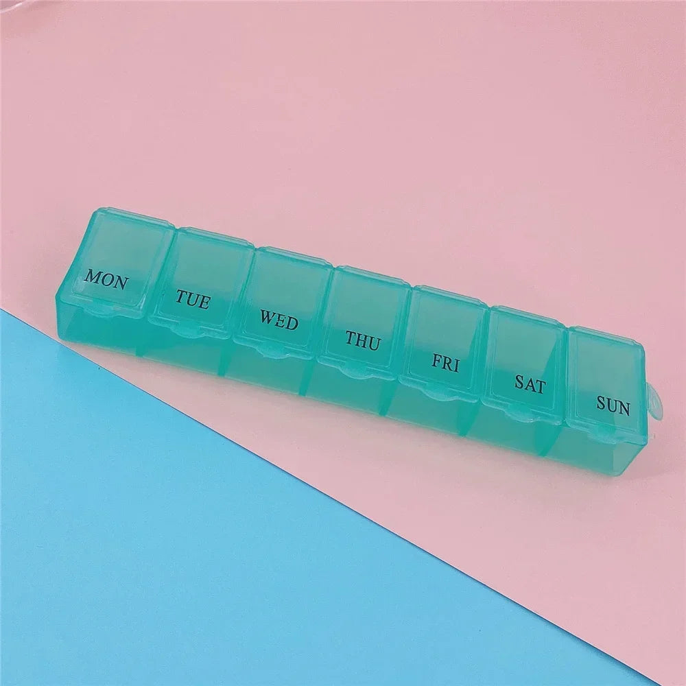 Weekly 7-Day Portable Travel Pill Organizer