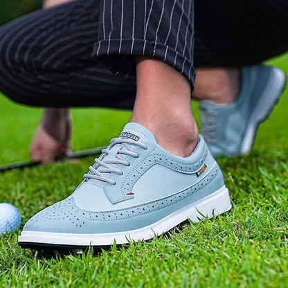 Leather Non-Slip Waterproof Golf Shoes