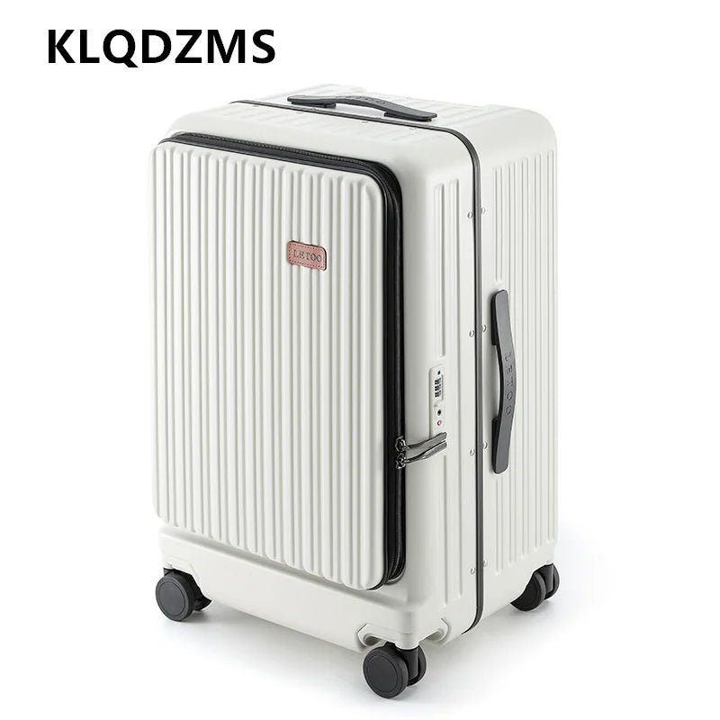 Front Opening Boarding Box USB Charging Trolley Case Multi-function Luggage