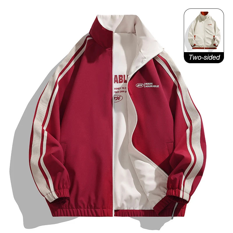 Unisex Reversible Outdoor Windproof Jacket – Splashproof Double-Sided Coat