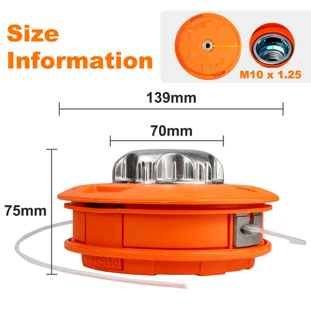Aluminum Nylon Bump Spool 2 Line Weed Eater Lines