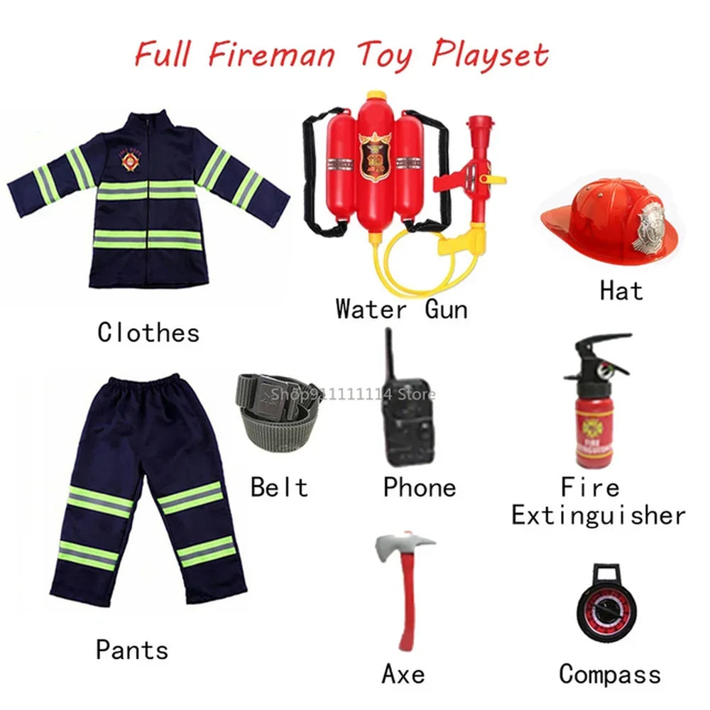 Halloween Kids Firefighter Uniform
