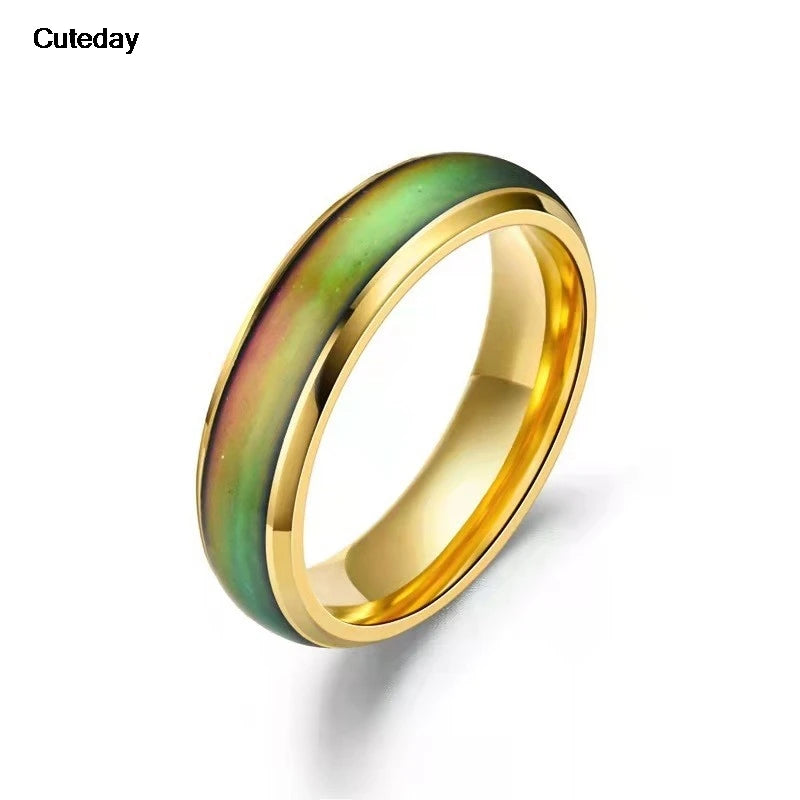 Stainless Steel Color Changing Mood Ring