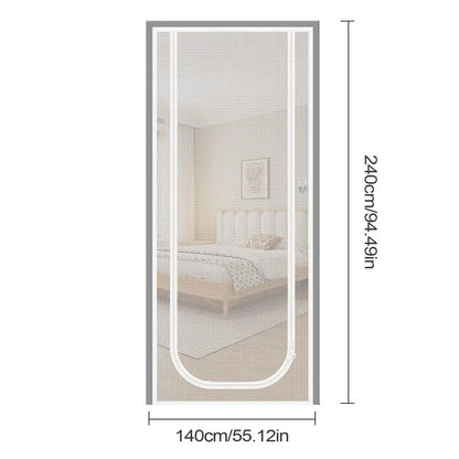 Mesh Pet Screen Door with Double Zipper Closure