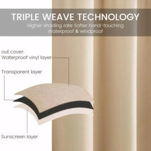 Waterproof Windproof Blackout Thermal Insulated Privacy Curtains for Garden Patio Gazebo