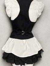 Retro Chic Bubble Sleeve Shirt + Slim Vest + Short Cake Skirt 3 Piece Set