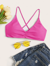 Three Point Non-Steel Ring Gathered Tail Wave Swimsuit