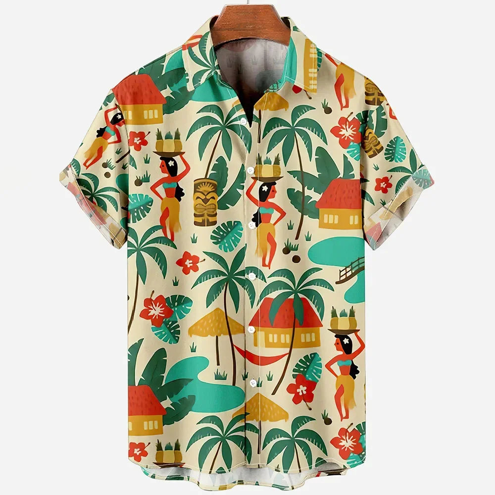 3D Print Quick-dry Hawaiian Vacation Beach Shirt
