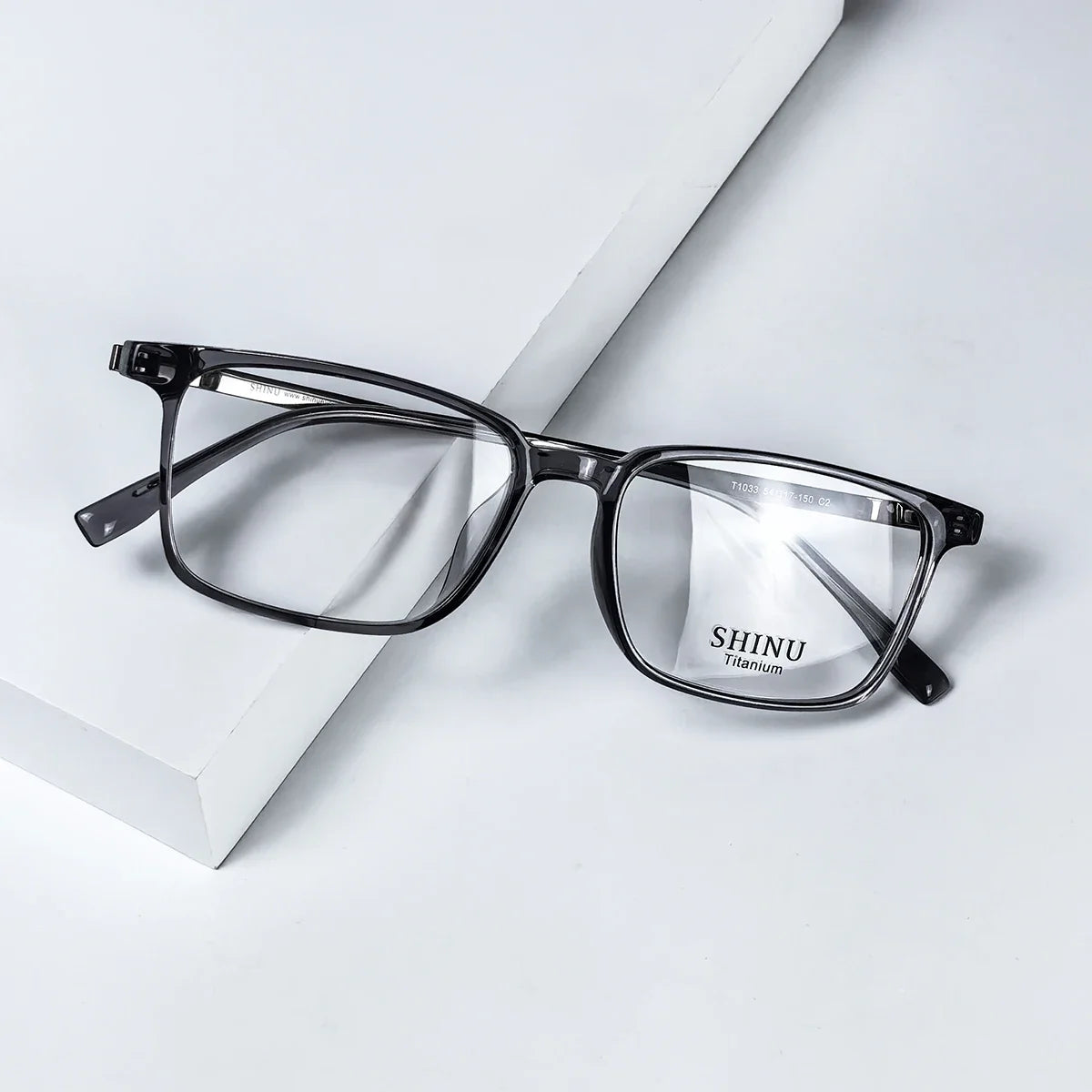 SHINU Men’s Intelligent Progressive Multifocal Reading Glasses – Titanium Square Frames