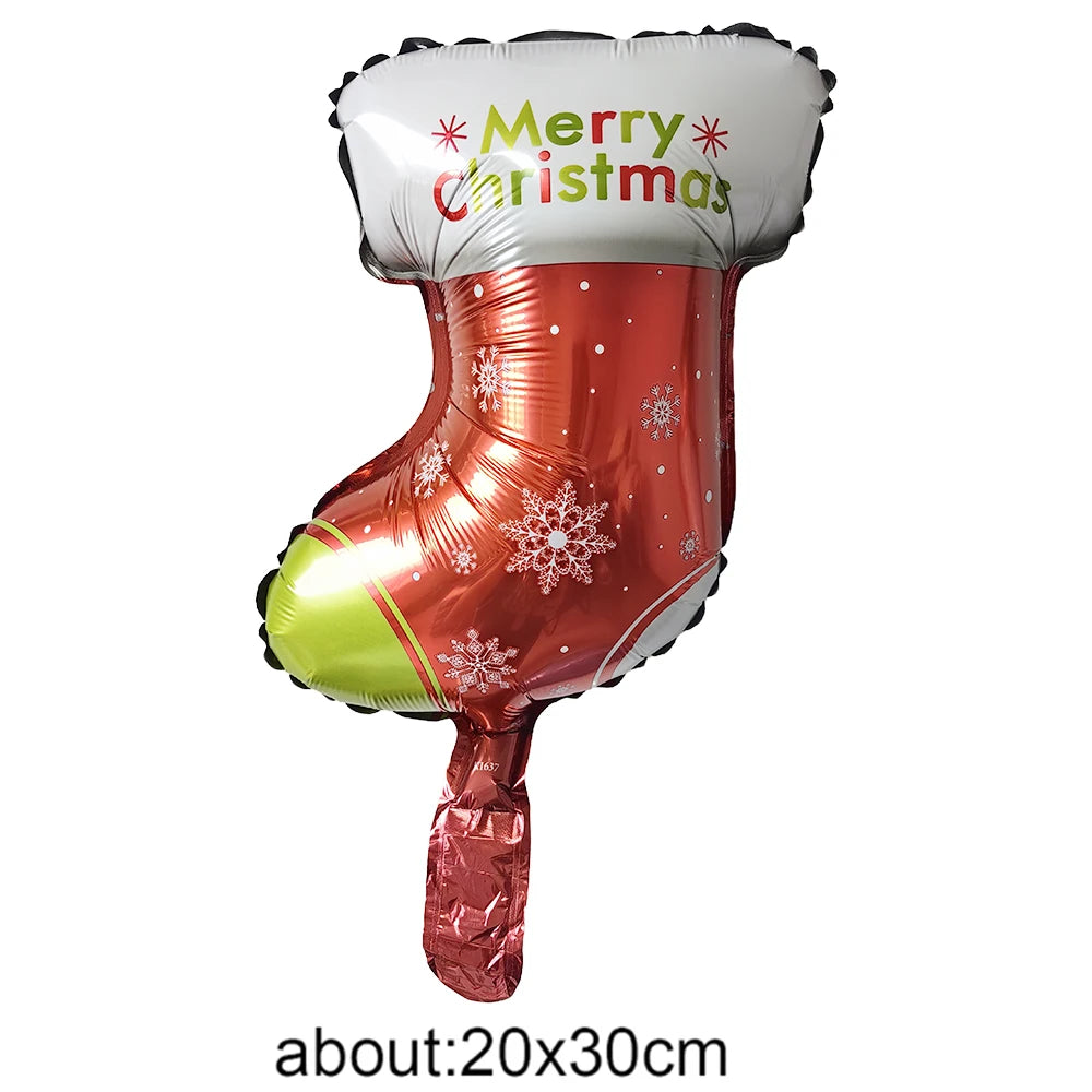 Mini Christmas Foil Balloons - Holiday Party Decor & Background