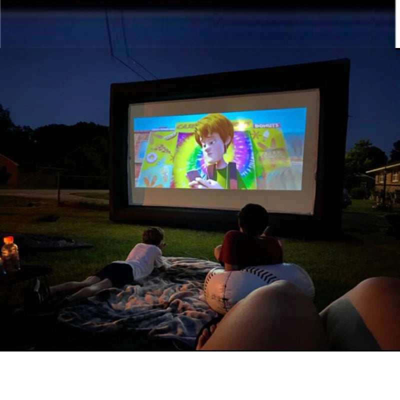 Outdoor Giant Inflatable Blow Up Home Theater Projection Screen With Blower & Accessories