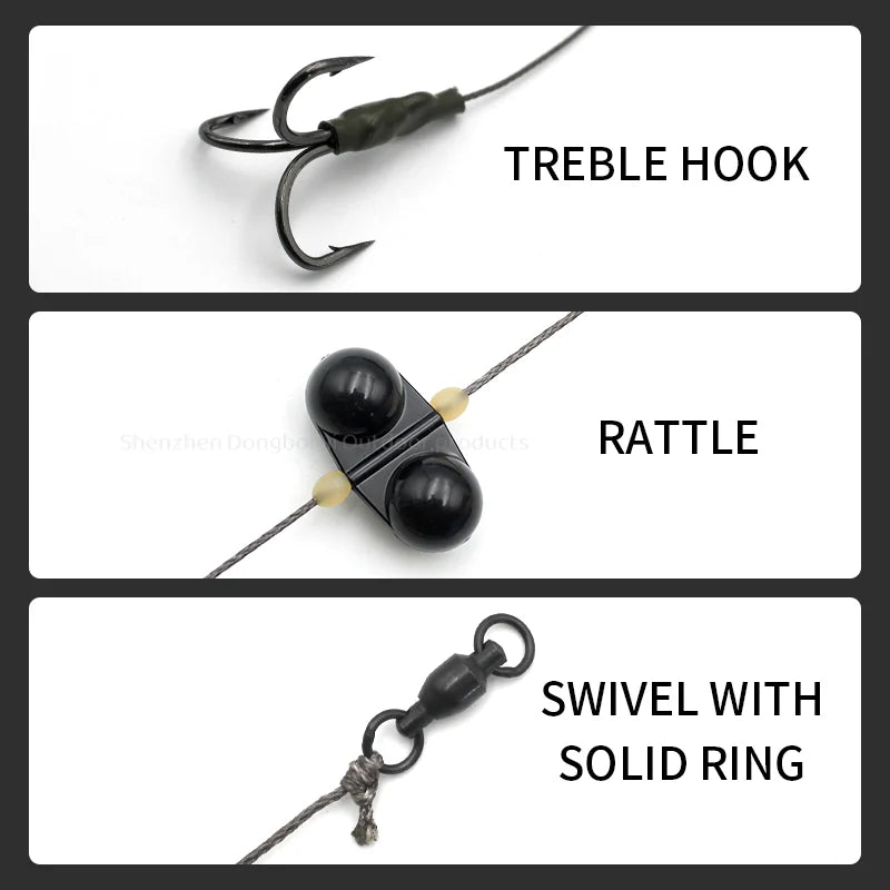 Heavy-Duty Catfish Rattle Rig with Double Hooks