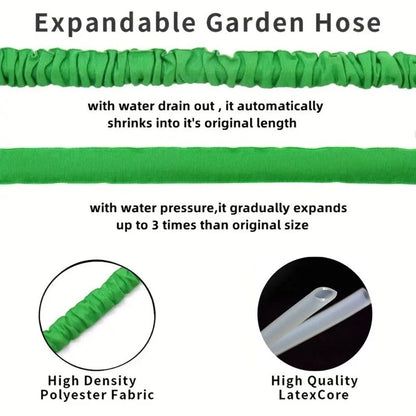 Expandable Garden Hose with 7-Function Nozzle
