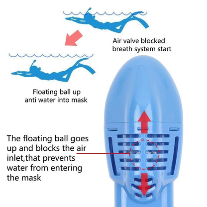 Full Dry Snorkel & Diving Mask Set with Action Camera Mount