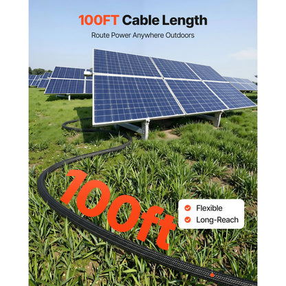 VEVOR 10AWG Solar Panel Extension Cable with MC4 Connectors