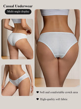 10PCS Pure Cotton Ribbed Briefs