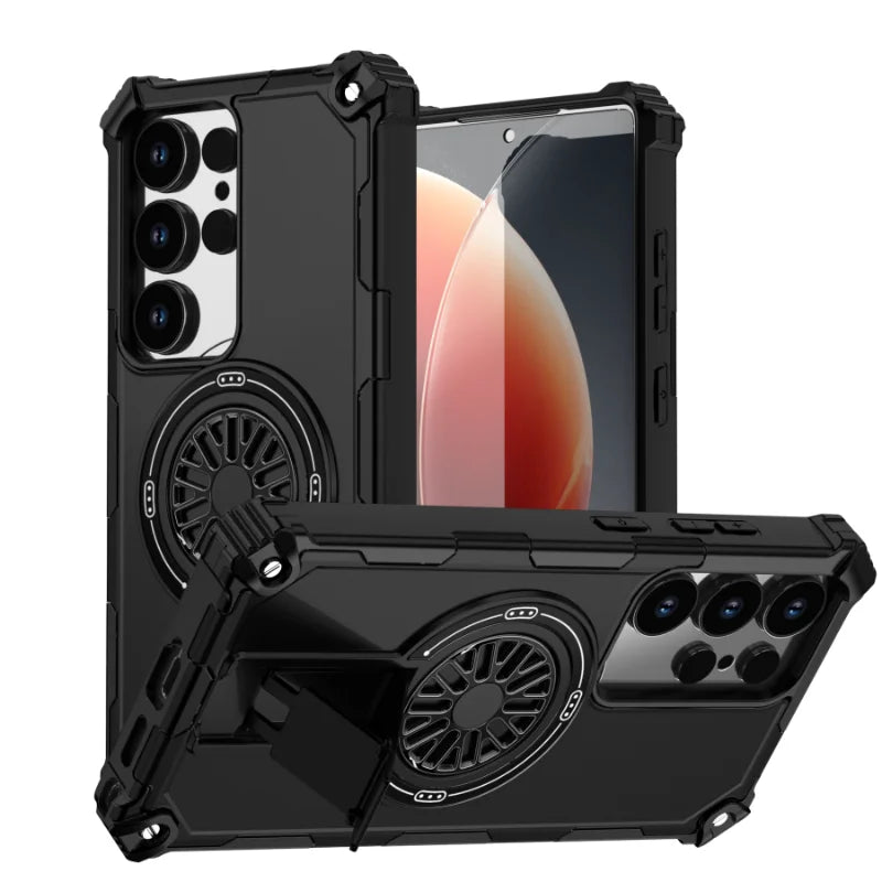 Armor 2-in-1 Shockproof Magnetic Adhesive Protective Case for Samsung