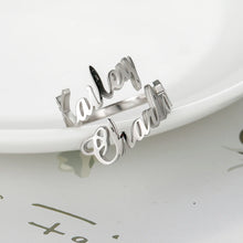 Double First Name Finger Ring