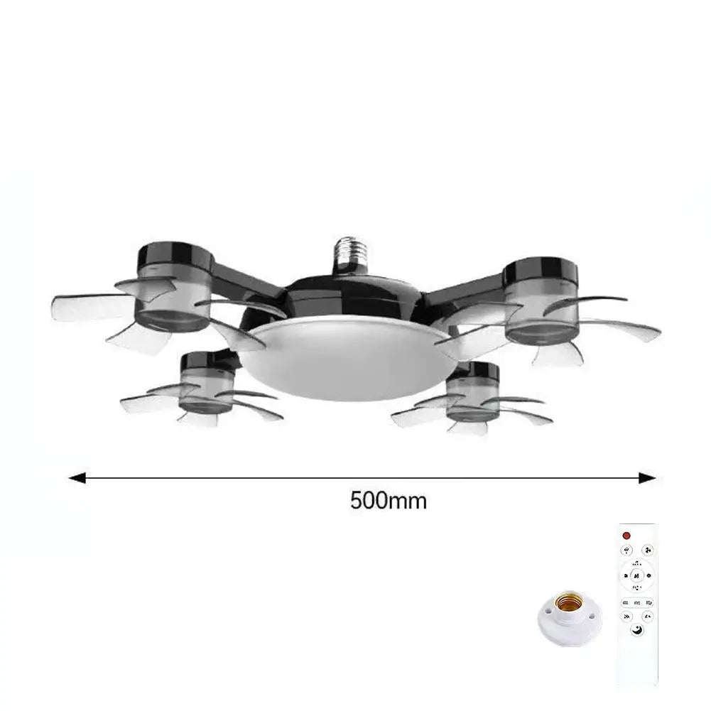 Drone-Style LED Ceiling Fan Light with Remote Control