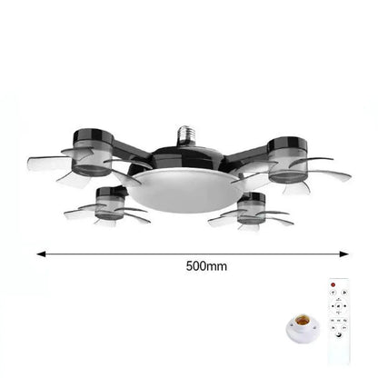 Drone-Style LED Ceiling Fan Light with Remote Control