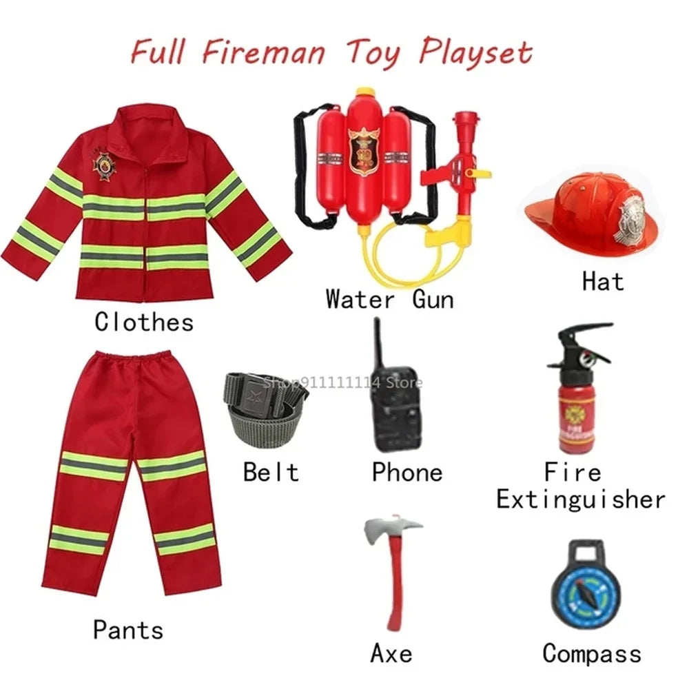 Halloween Kids Firefighter Uniform