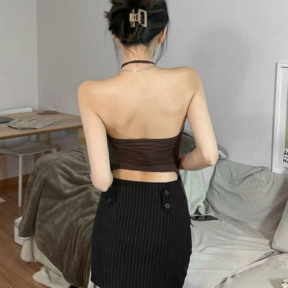 Slim Fit Off Shoulder Sleeveless Cami Top