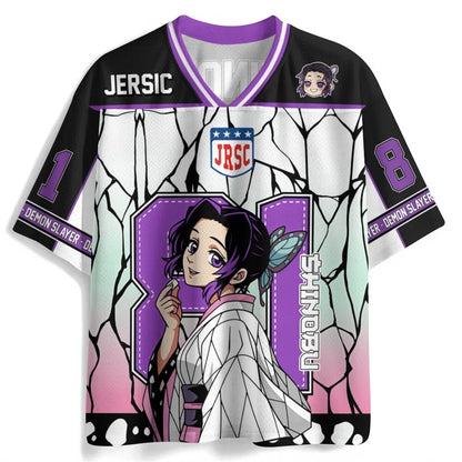 Demon Slayer Anime Oversize Jersey – Retro K-Pop Unisex Baseball & Hockey Sports T-Shirt