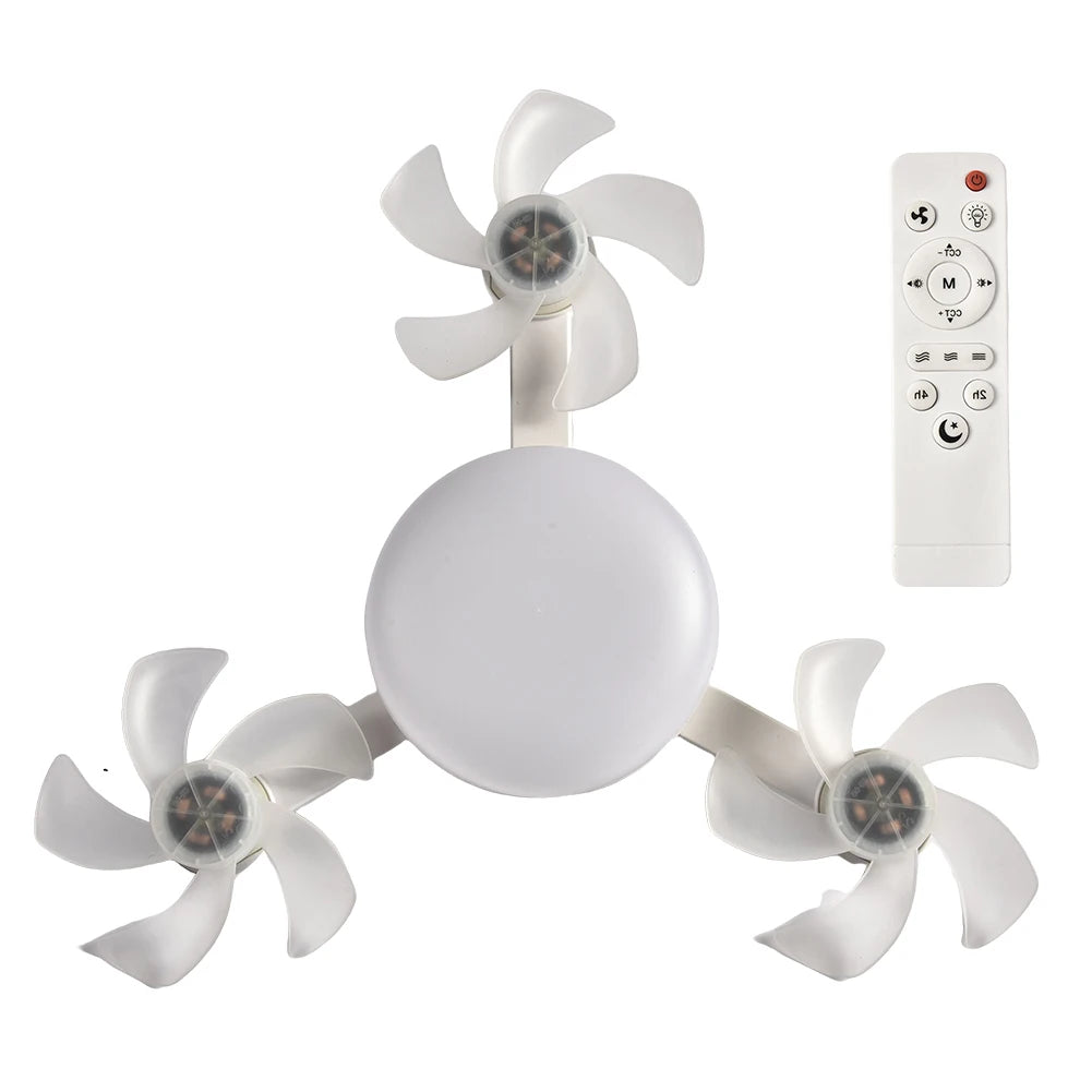60W Drone-Design E27 LED Ceiling Fan Light with Remote