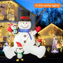 7FT Christmas Inflatable Sitting Decoration with LED Lights