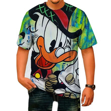 Funny Duck Cartoon Printed Cotton T-shirt