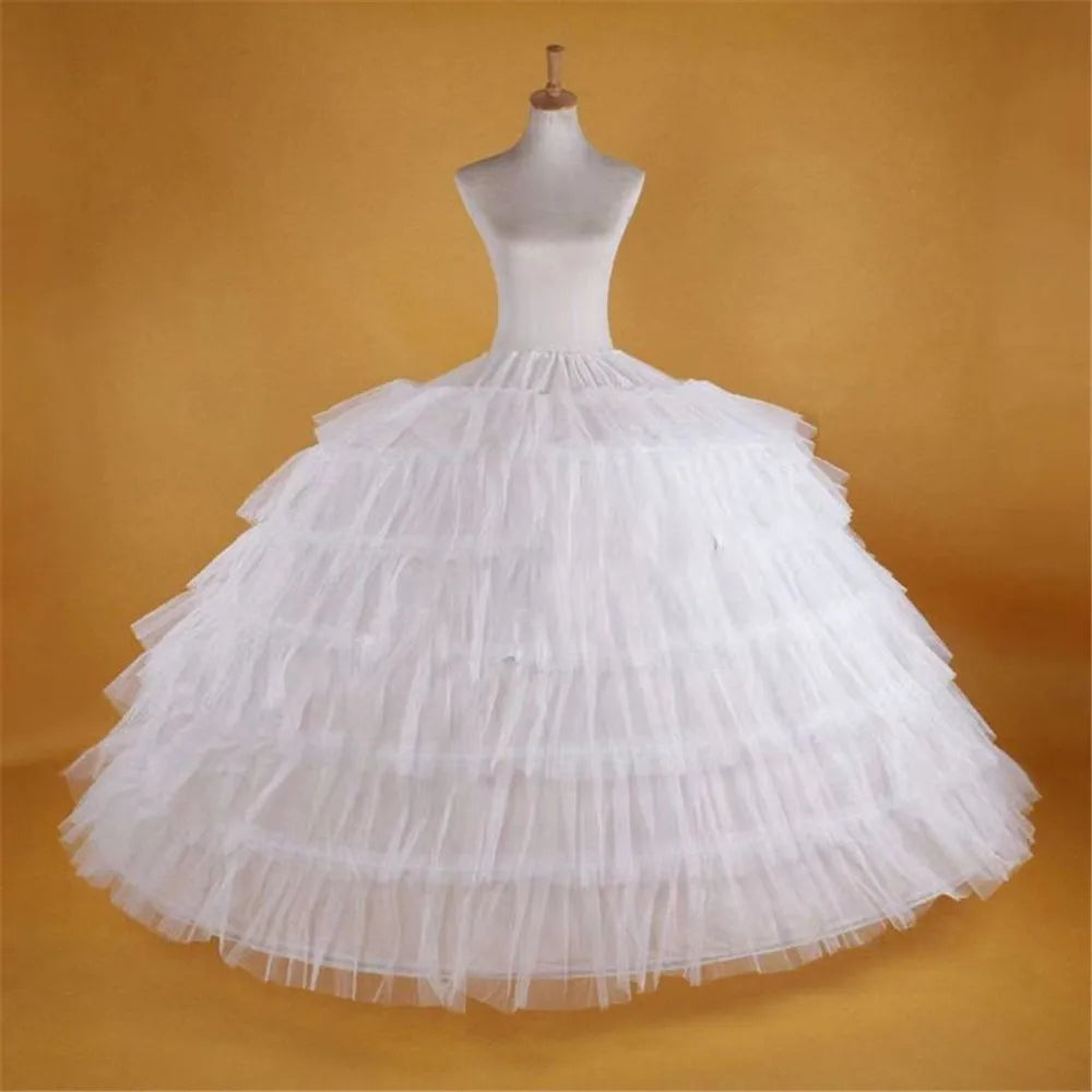 Full White Hoop Petticoat Underskirt Slip for Wedding & Quinceañera Gowns