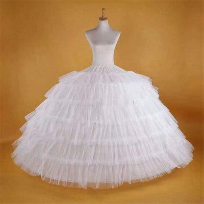 Full White Hoop Petticoat Underskirt Slip for Wedding & Quinceañera Gowns