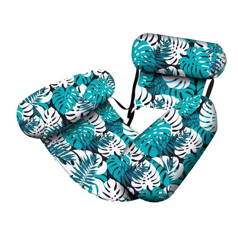 Inflatable Water Hammock Floatie with Armrests