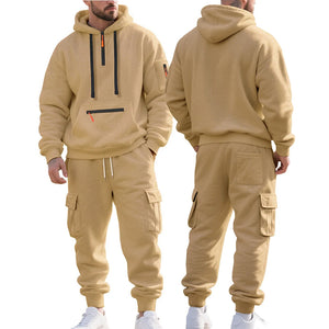 Fleece Hooded Sweatshirt and Sweatpants Set