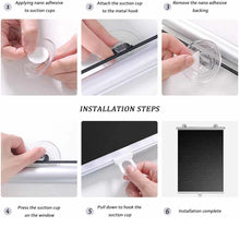 Cordless Retractable Roller Shades No Drilling Blackout