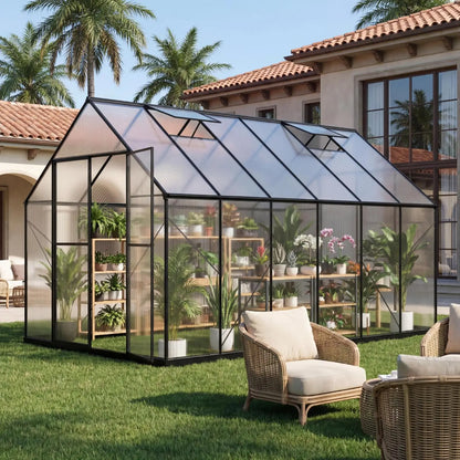 Greenhouse with Aluminum Frame & Roof Vent